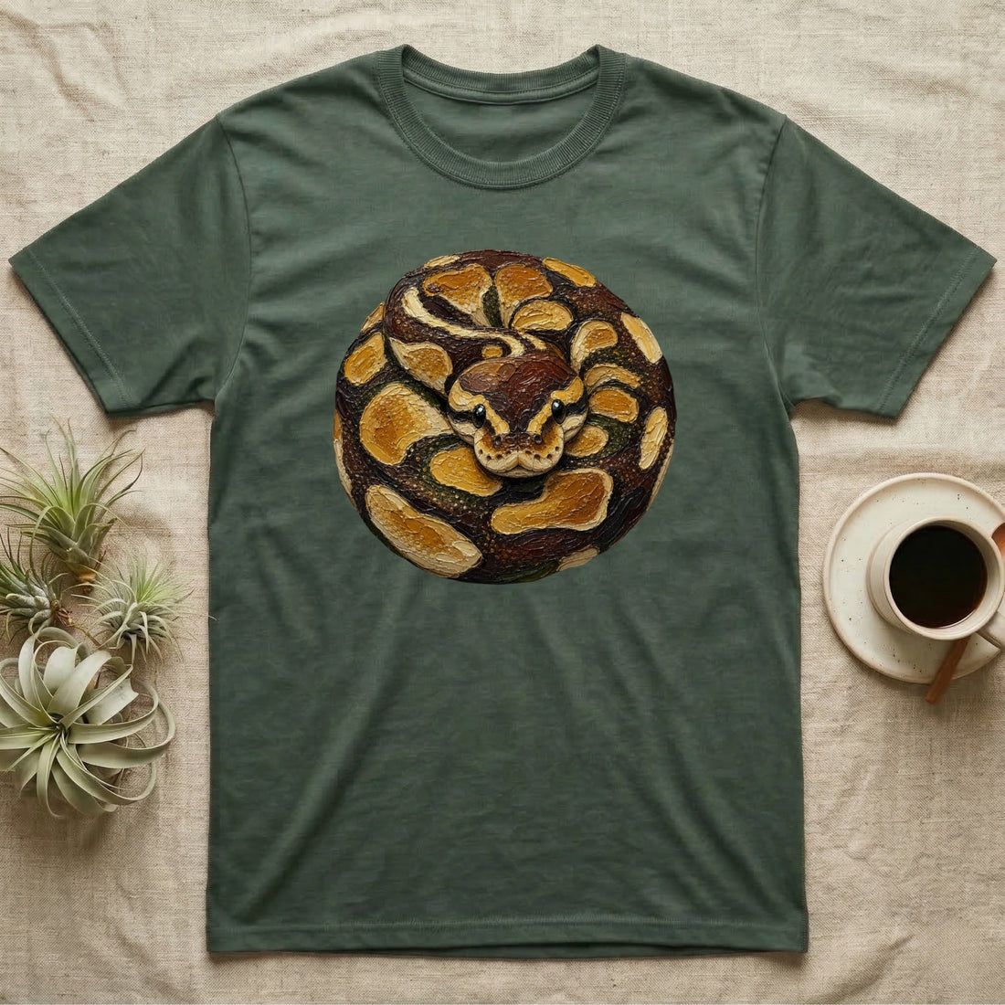 Ball python painting t-shirt for morph keepers
