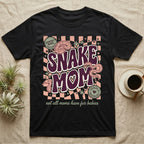 Serpent Mama Snake Mom graphic tee with slang "not all moms have fur babies."