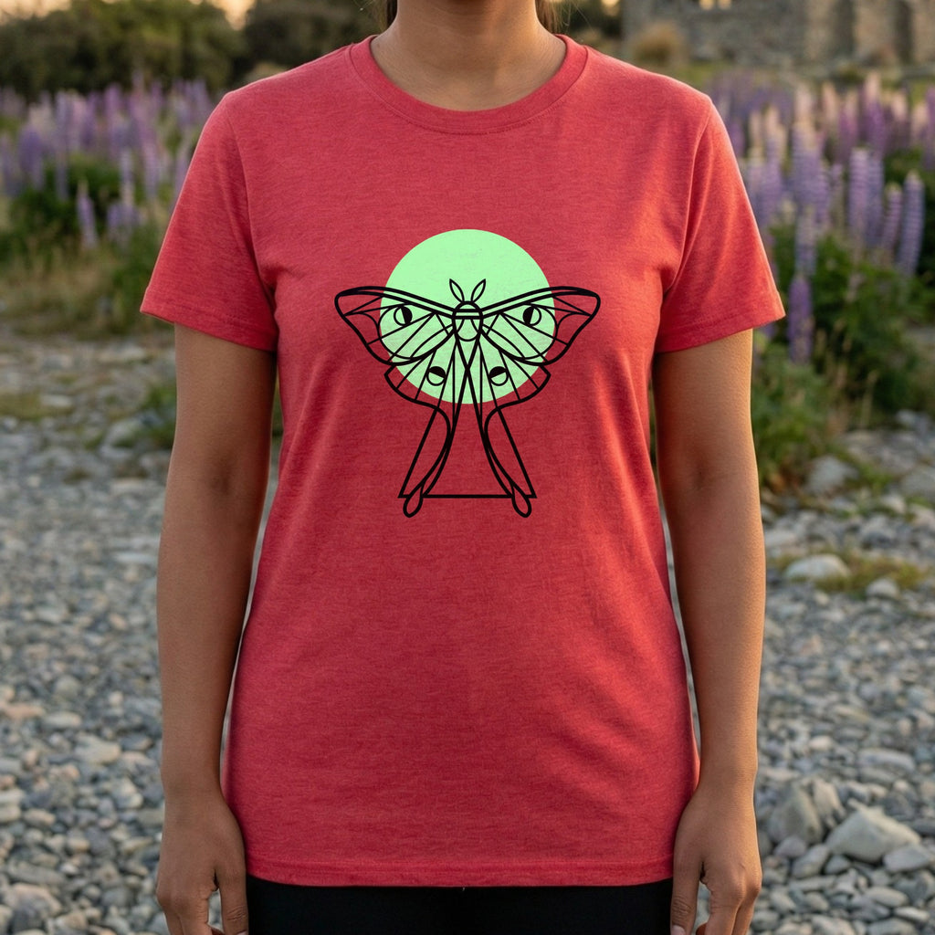 Geometric Butterfly Design Graphic Tee Shirt
