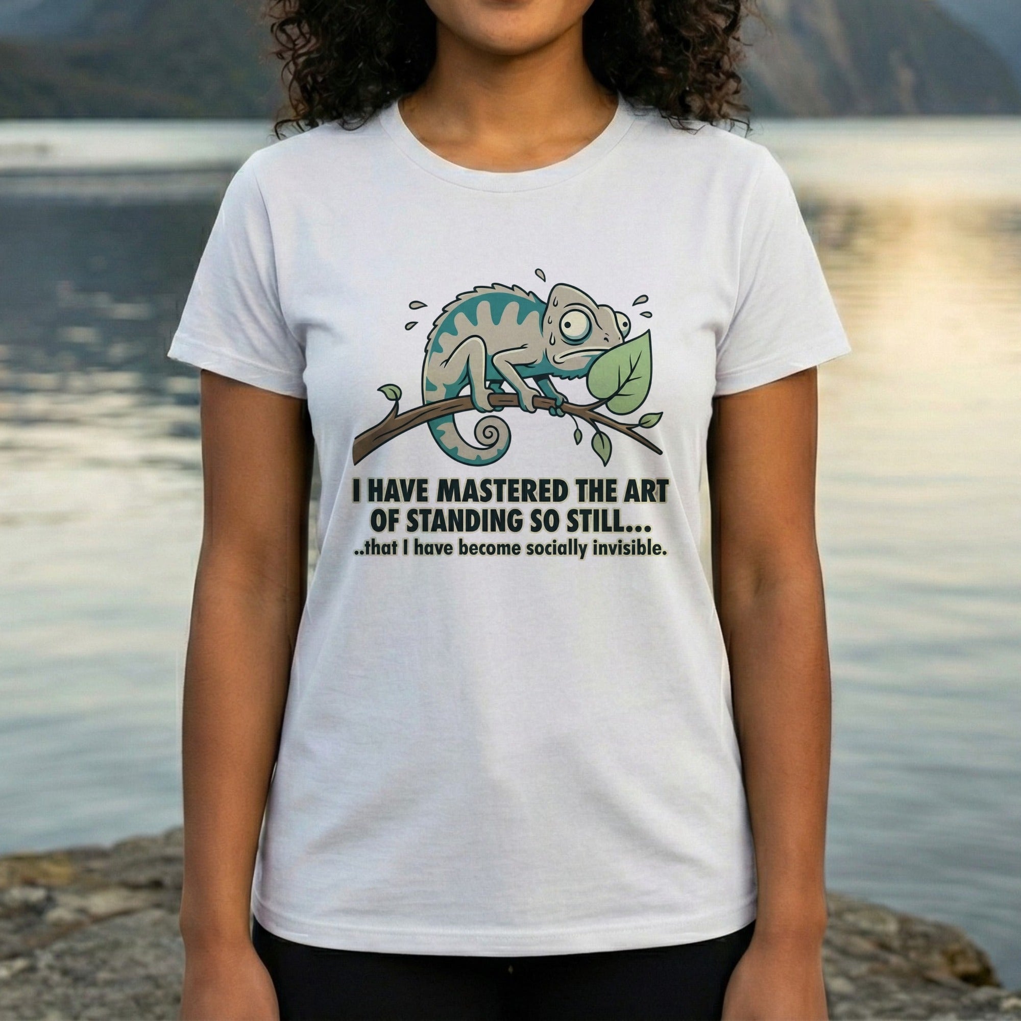 Chameleon Master of Standing Still Funny Graphic Tee