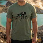 Jumping Spider Graphic Olive Green T-Shirt product type