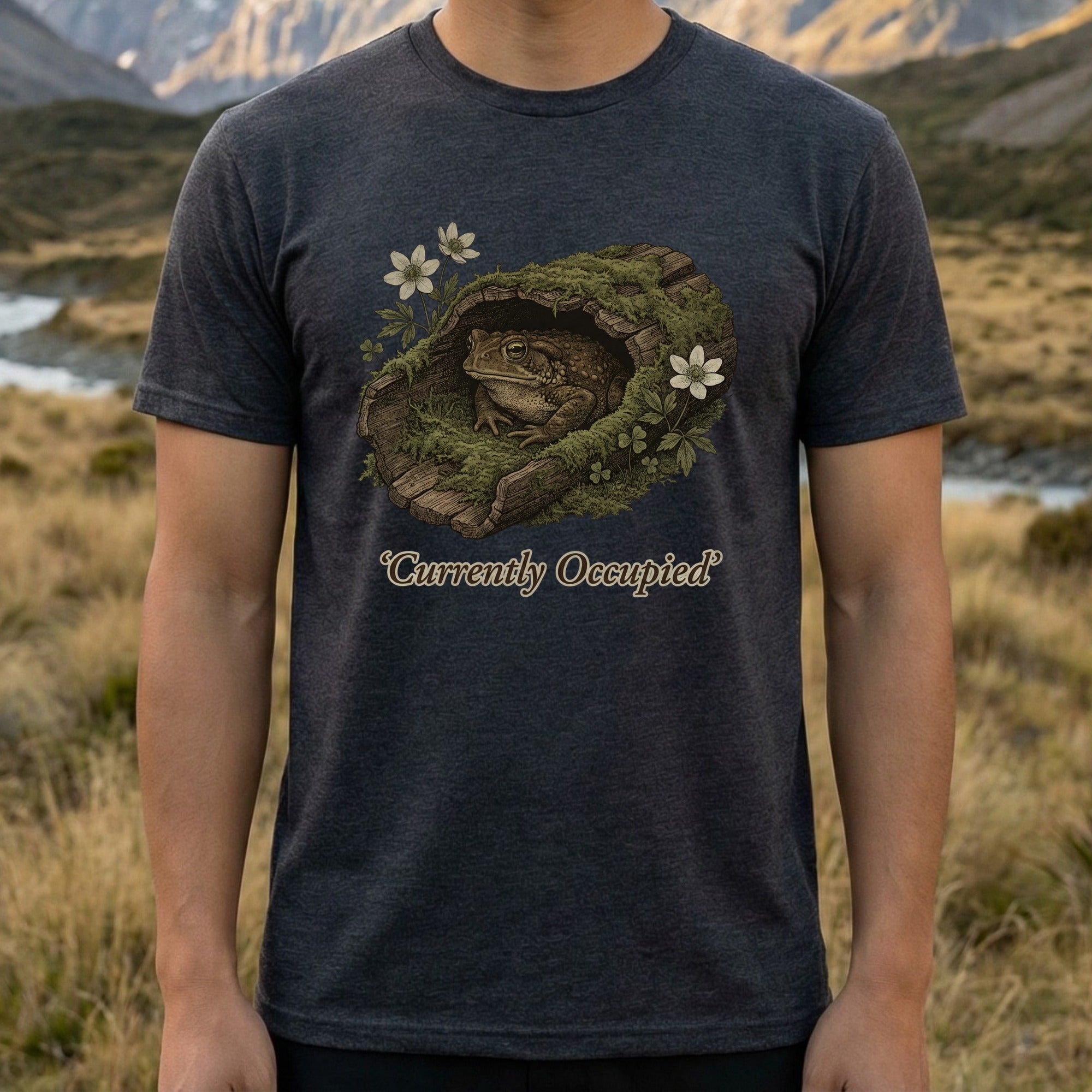 Currently Occupied Frog Graphic Tee Shirt