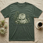 Green t-shirt featuring a toad and mushrooms graphic, "Professionally Round" text below.