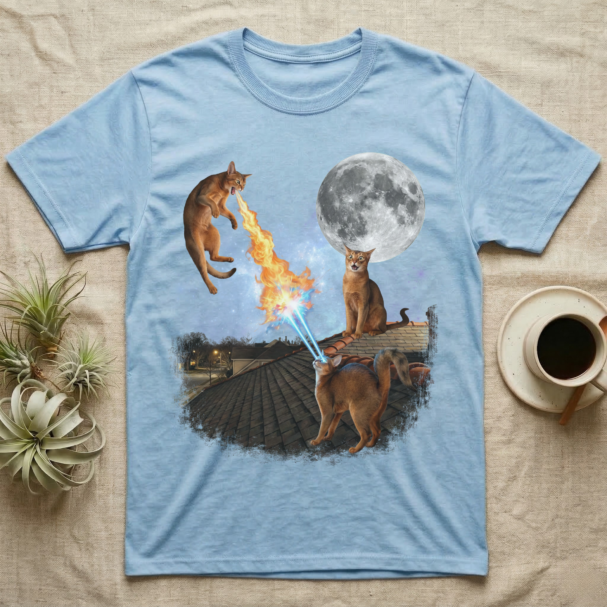 Abyssinian Cat Battle T-Shirt
