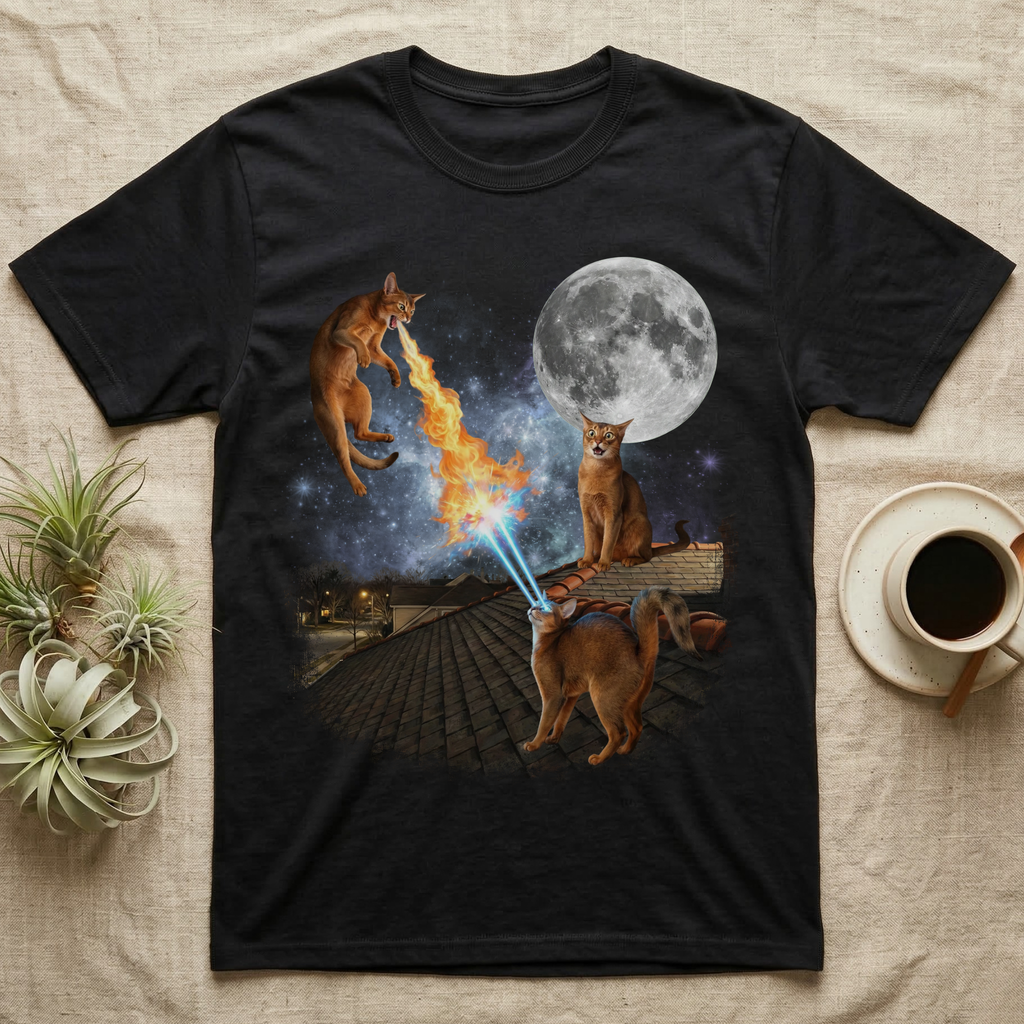 Abyssinian Cat Battle T-Shirt