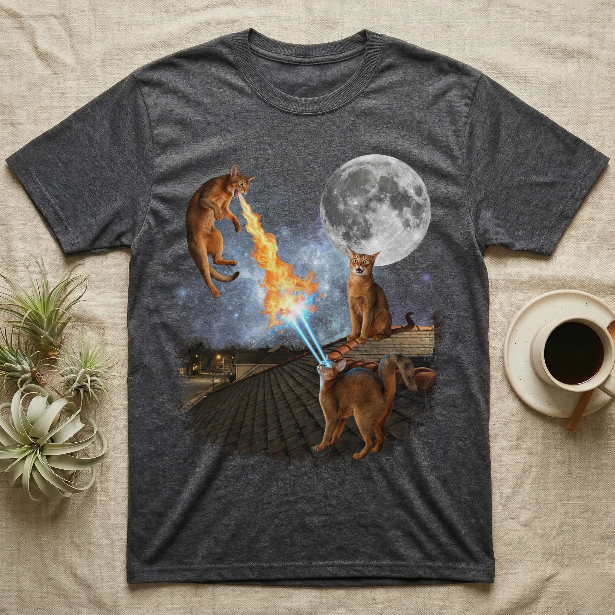 Abyssinian Cat Battle T-Shirt