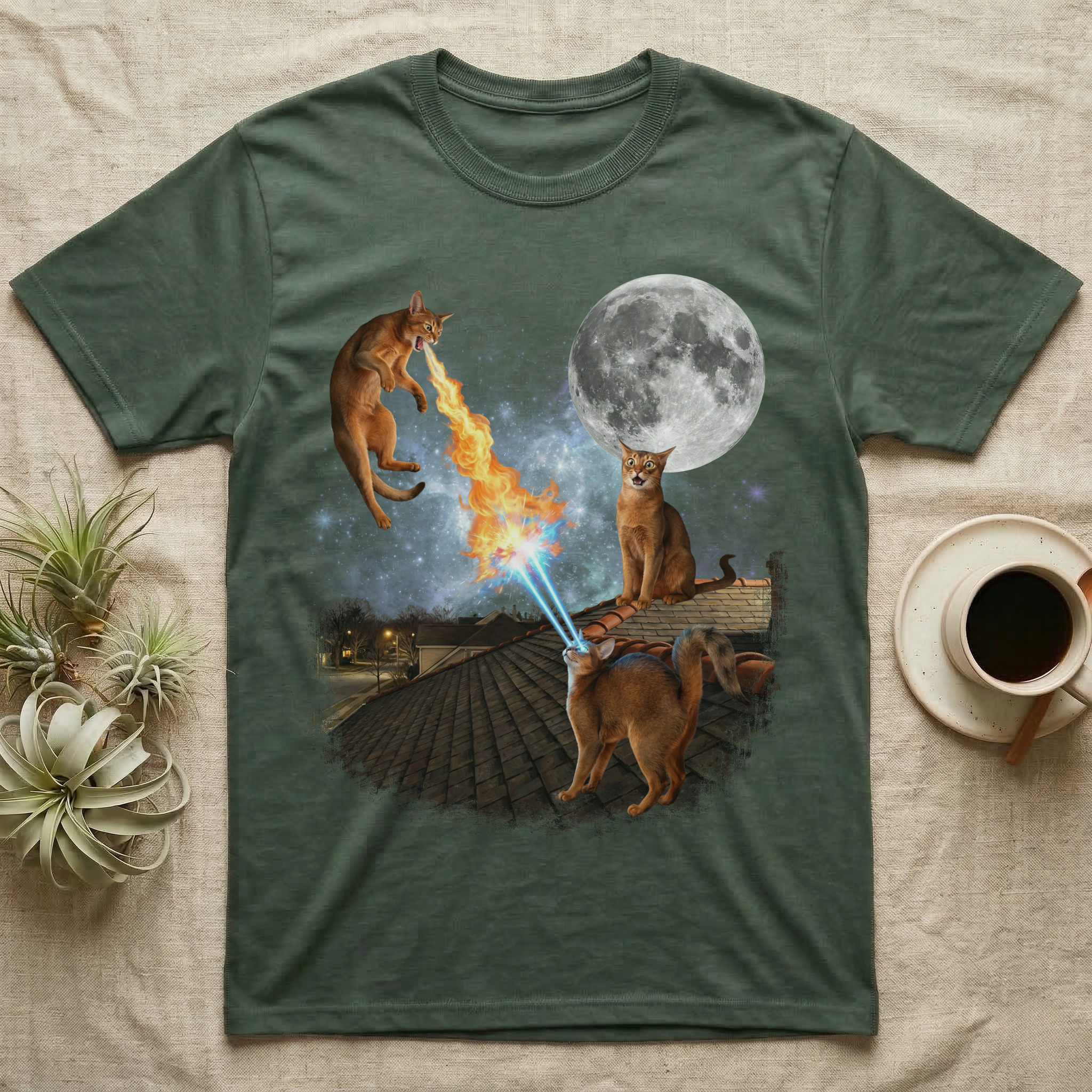 Abyssinian Cat Battle T-Shirt