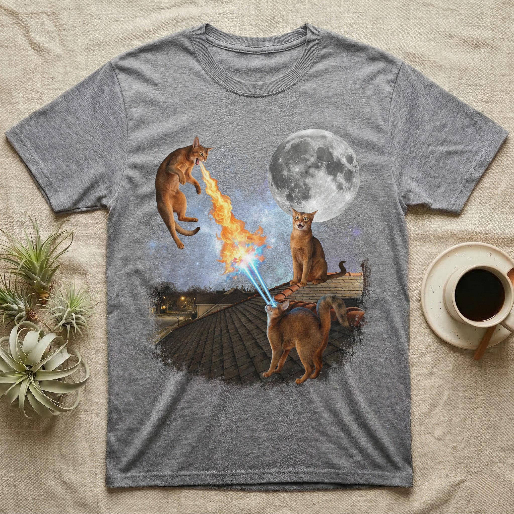 Abyssinian Cat Battle T-Shirt
