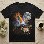 Cornish Rex Cat Battle T-Shirt