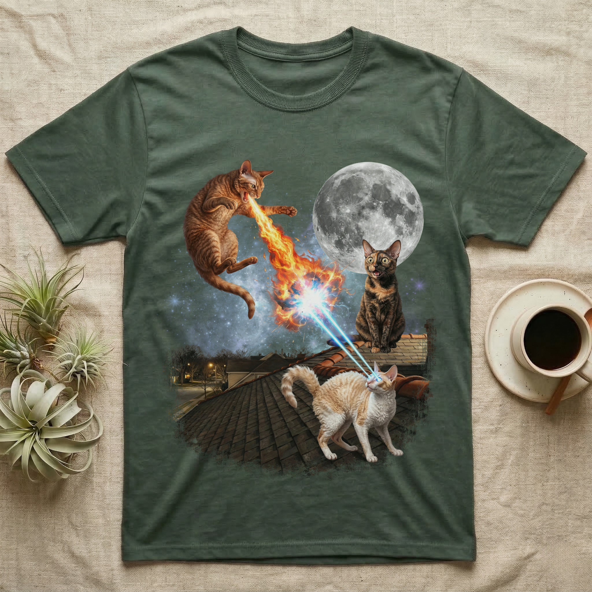Cornish Rex Cat Battle T-Shirt