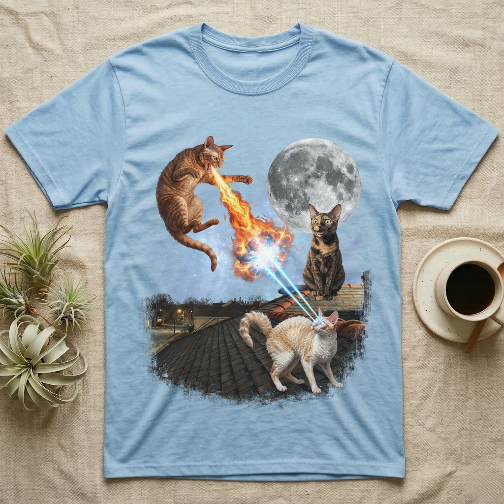 Cornish Rex Cat Battle T-Shirt