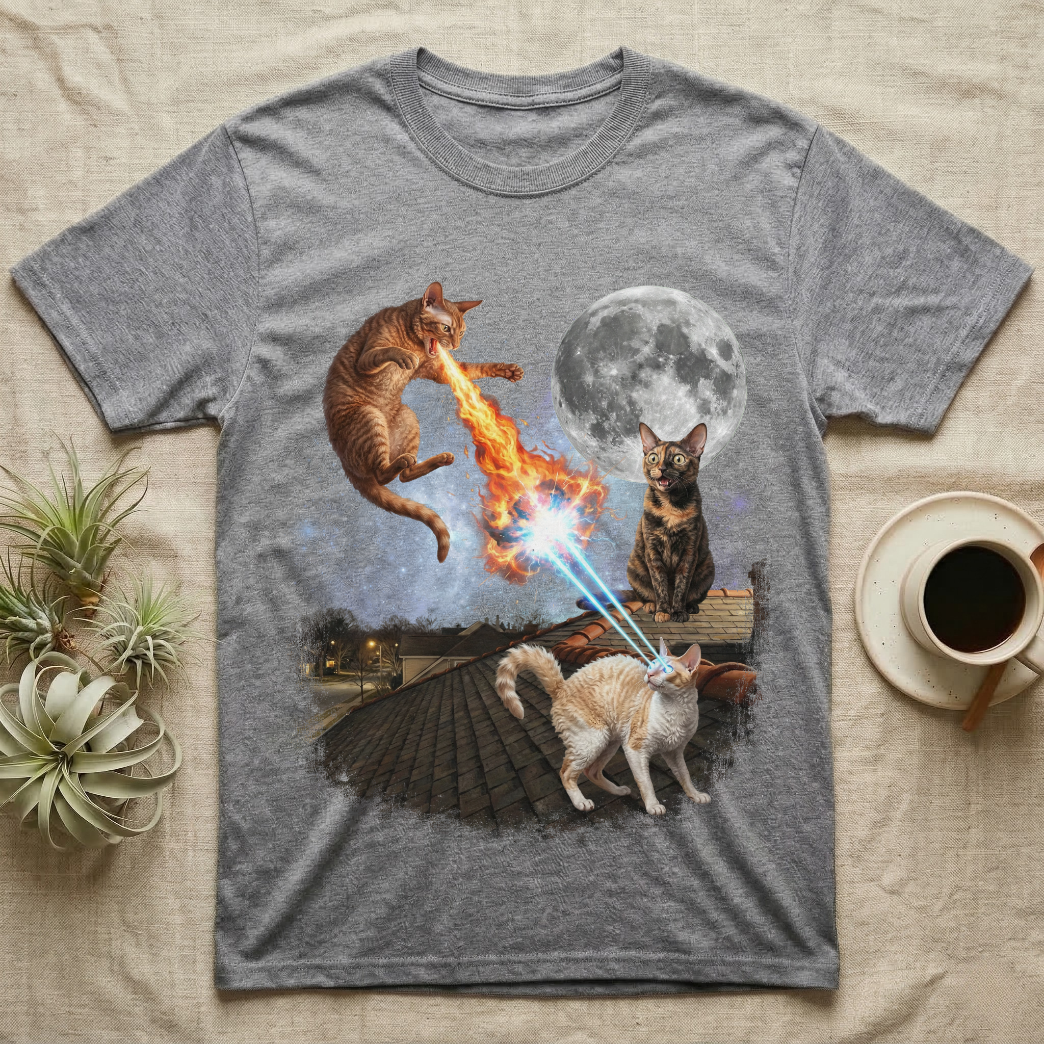Cornish Rex Cat Battle T-Shirt