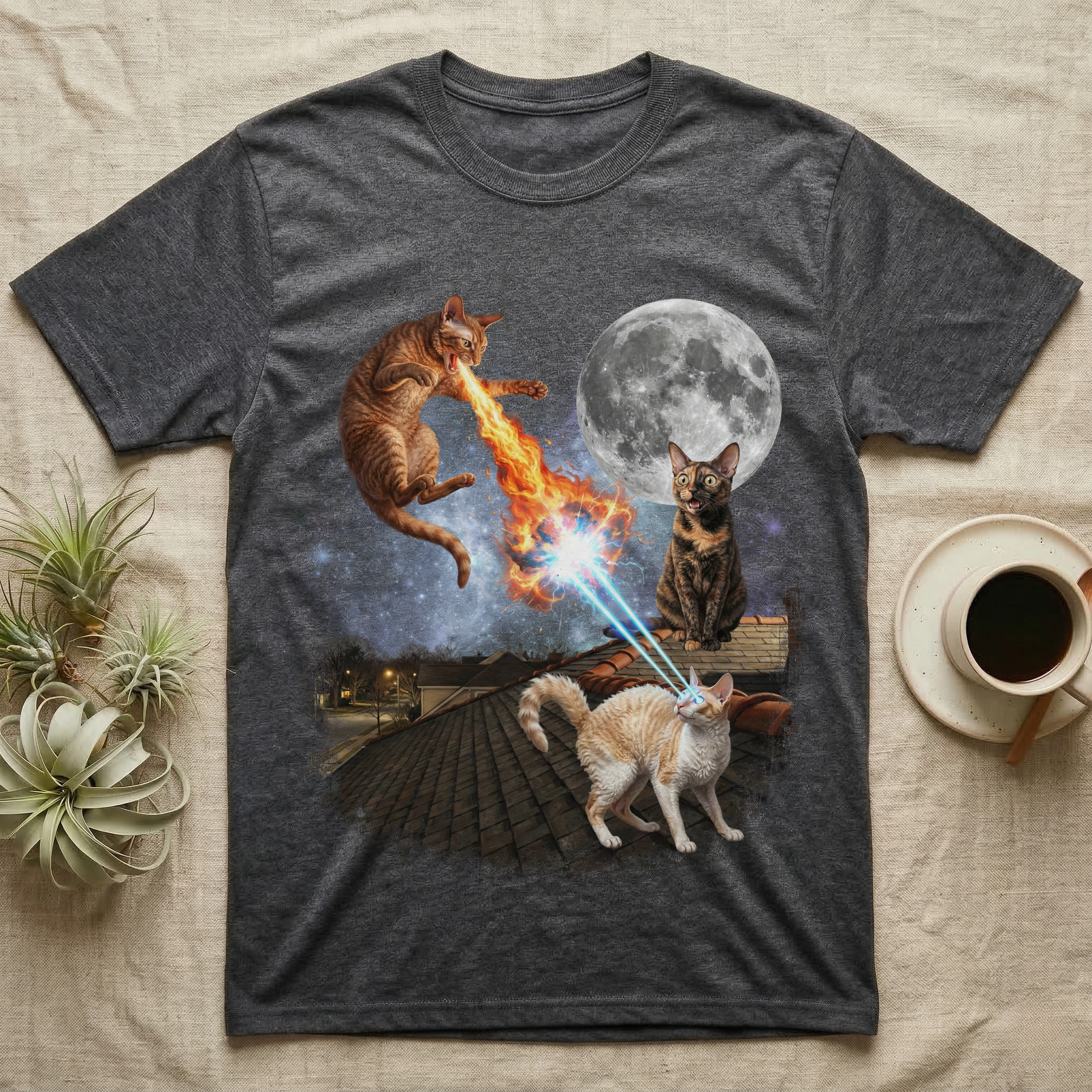 Cornish Rex Cat Battle T-Shirt
