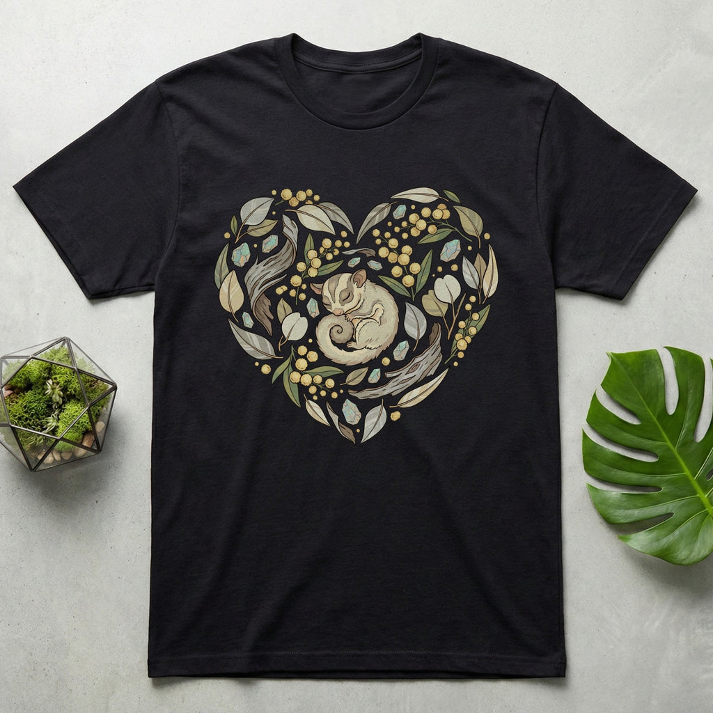 Adorable Squirrel Heart Design Graphic T-Shirt