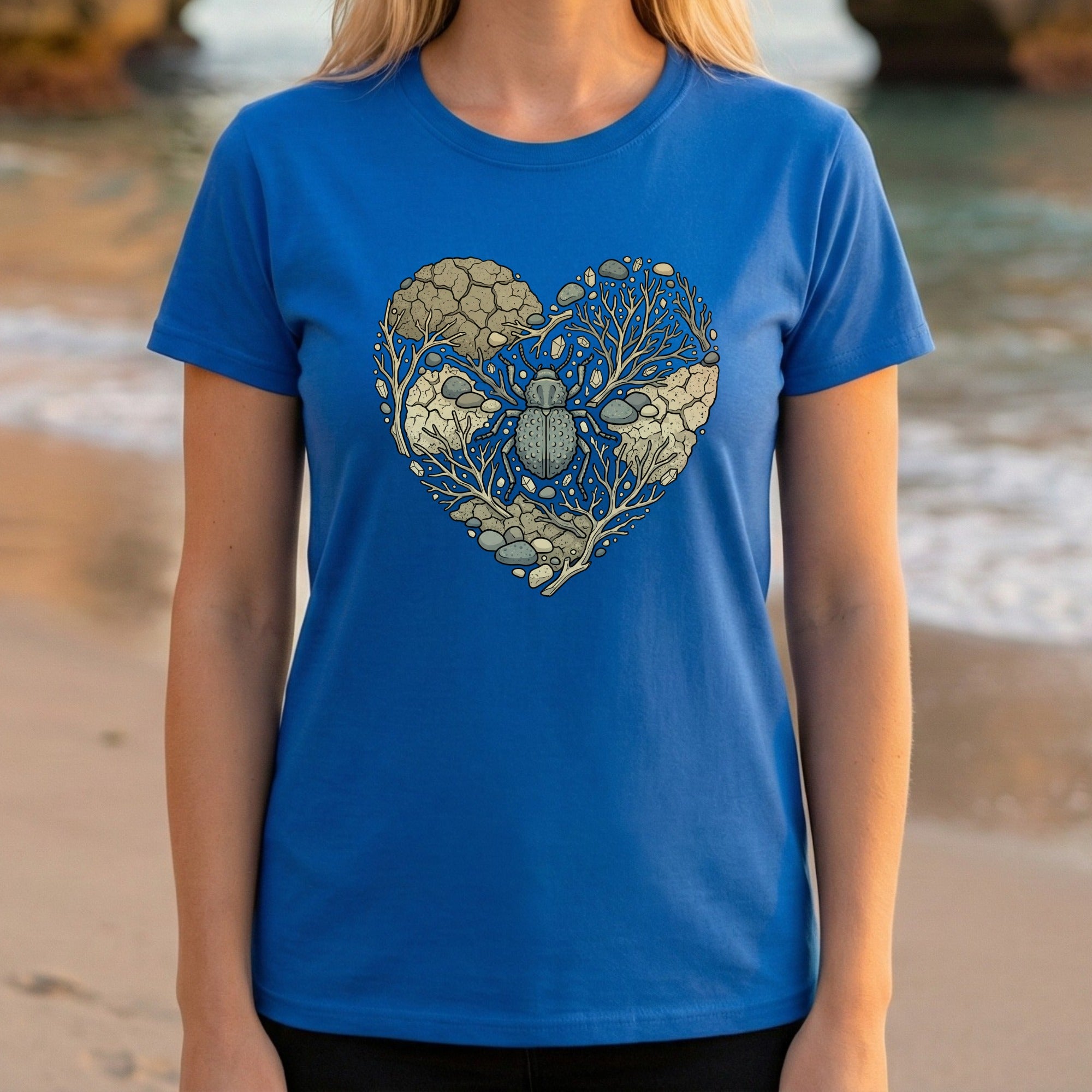 Heart Shaped Insect and Nature Design T-shirt