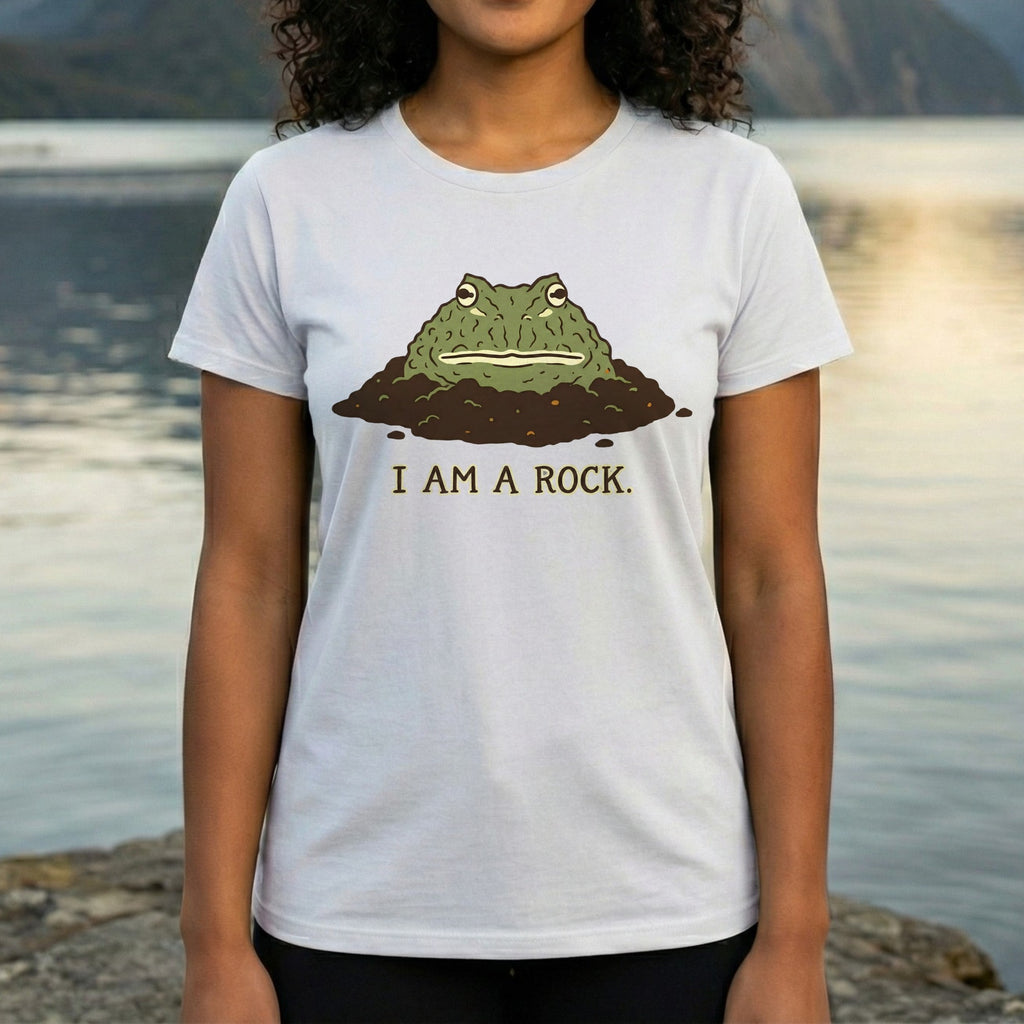 Funny Frog I Am A Rock Graphic T-Shirt