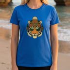 Cool Tiger Face with Sunglasses and Headphones T-Shirt