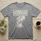 Box Turtle I Was Marinating T-Shirt in Sport Grey — One-ink white eastern box turtle portrait on black, blotched head and neck, under the words I WAS MARINATING and it's called a soak.