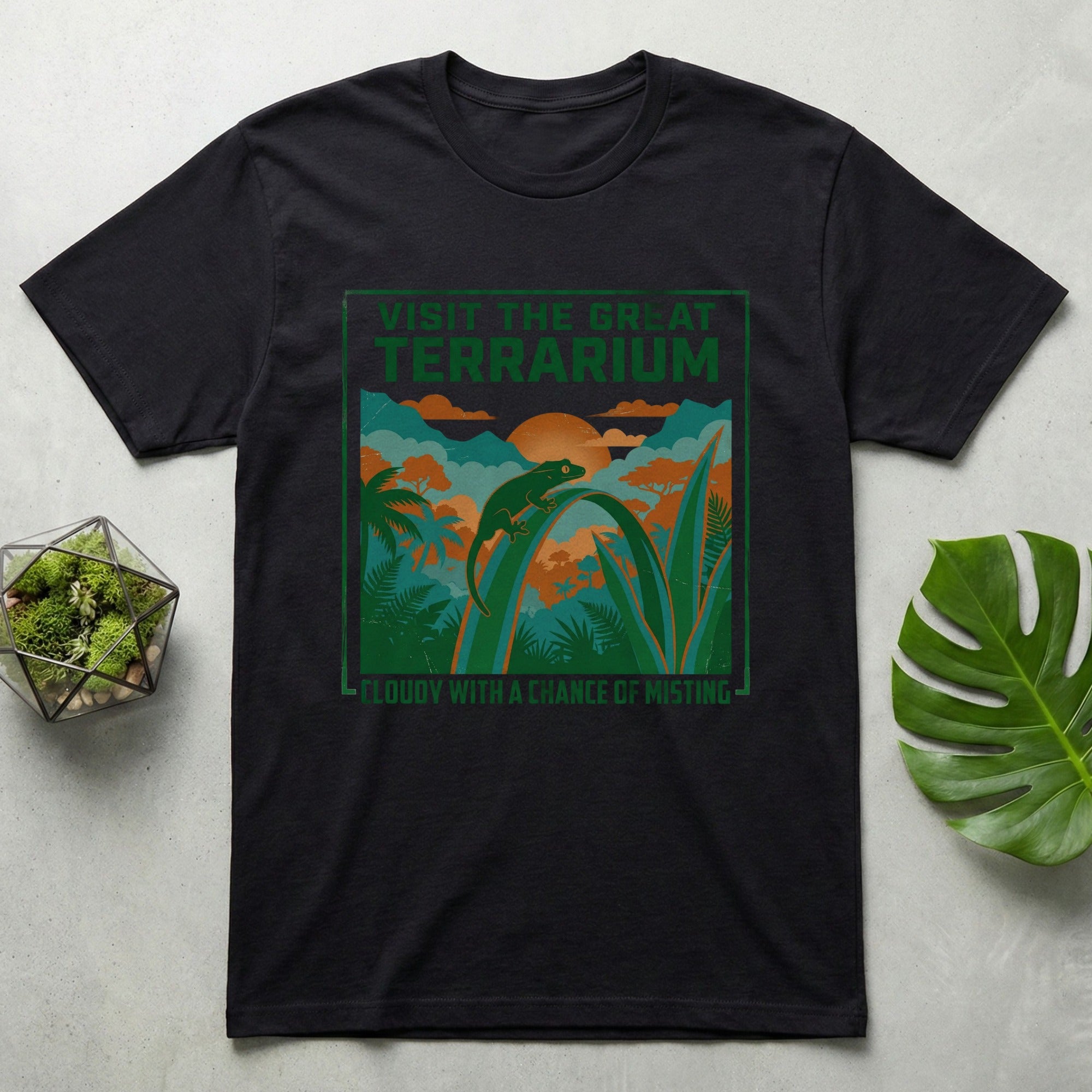 Visit the Great Terrarium T-Shirt Cloudy Theme Design