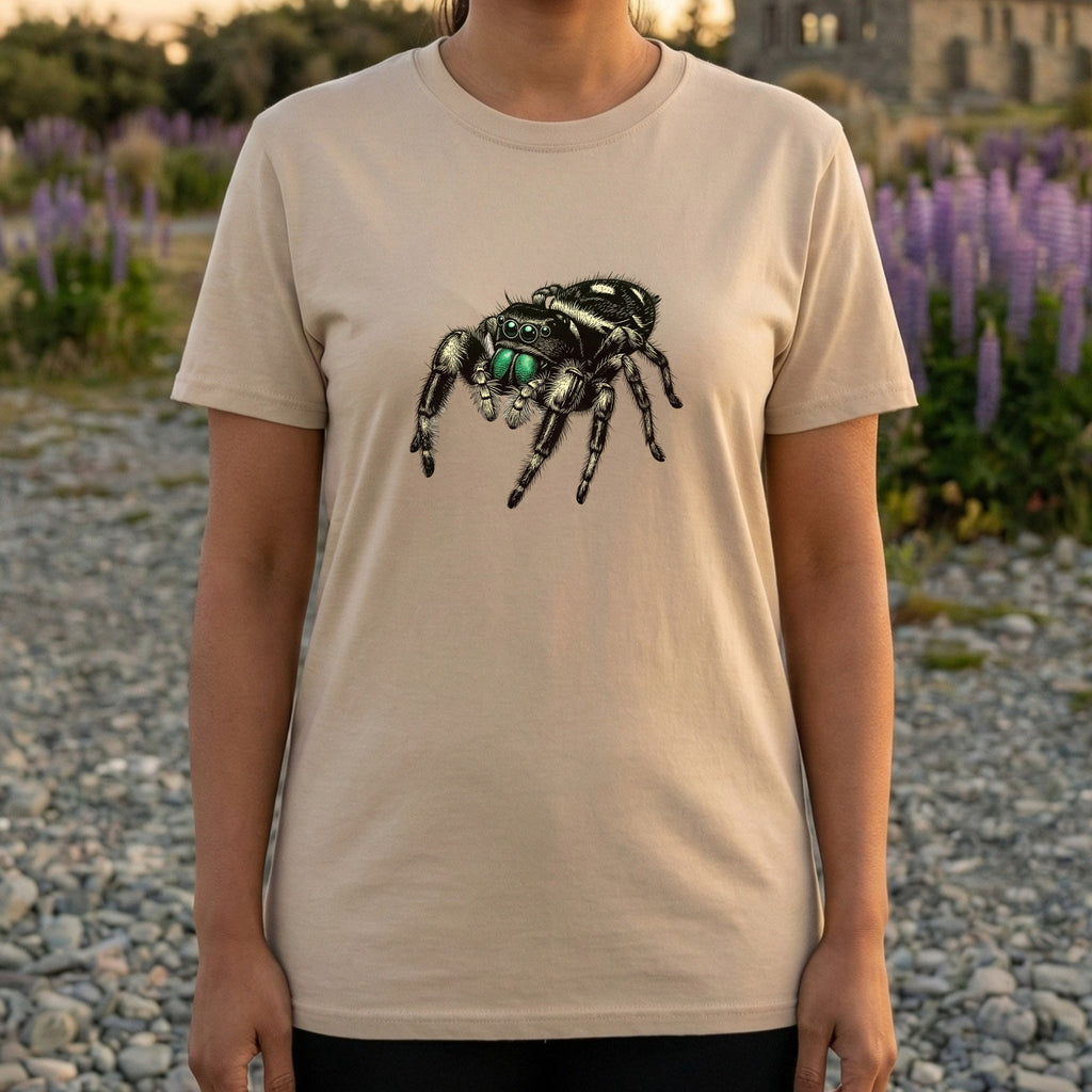Realistic Detailed Spider Graphic Design T-Shirt