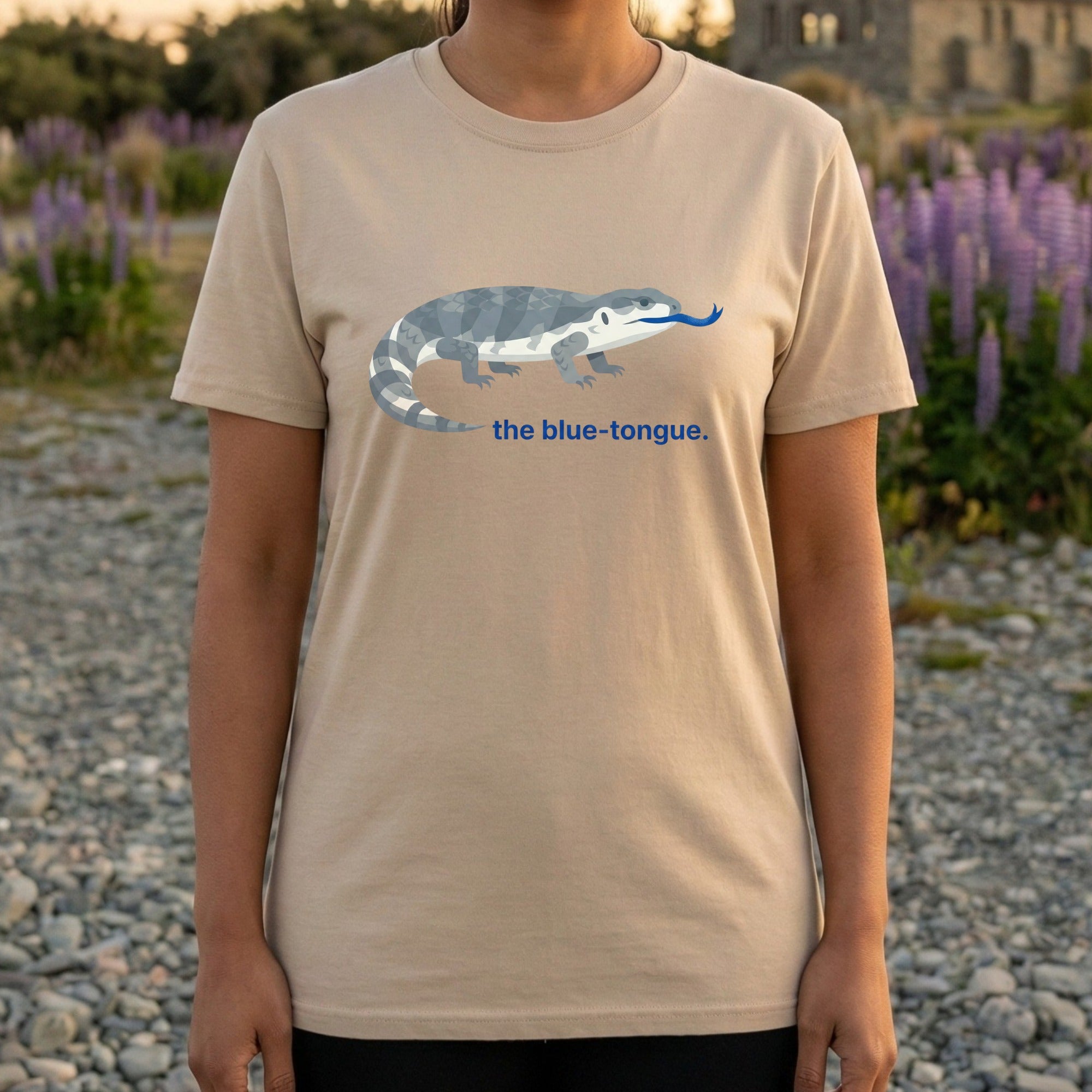 Blue-Tongue Lizard Graphic Tee Shirt