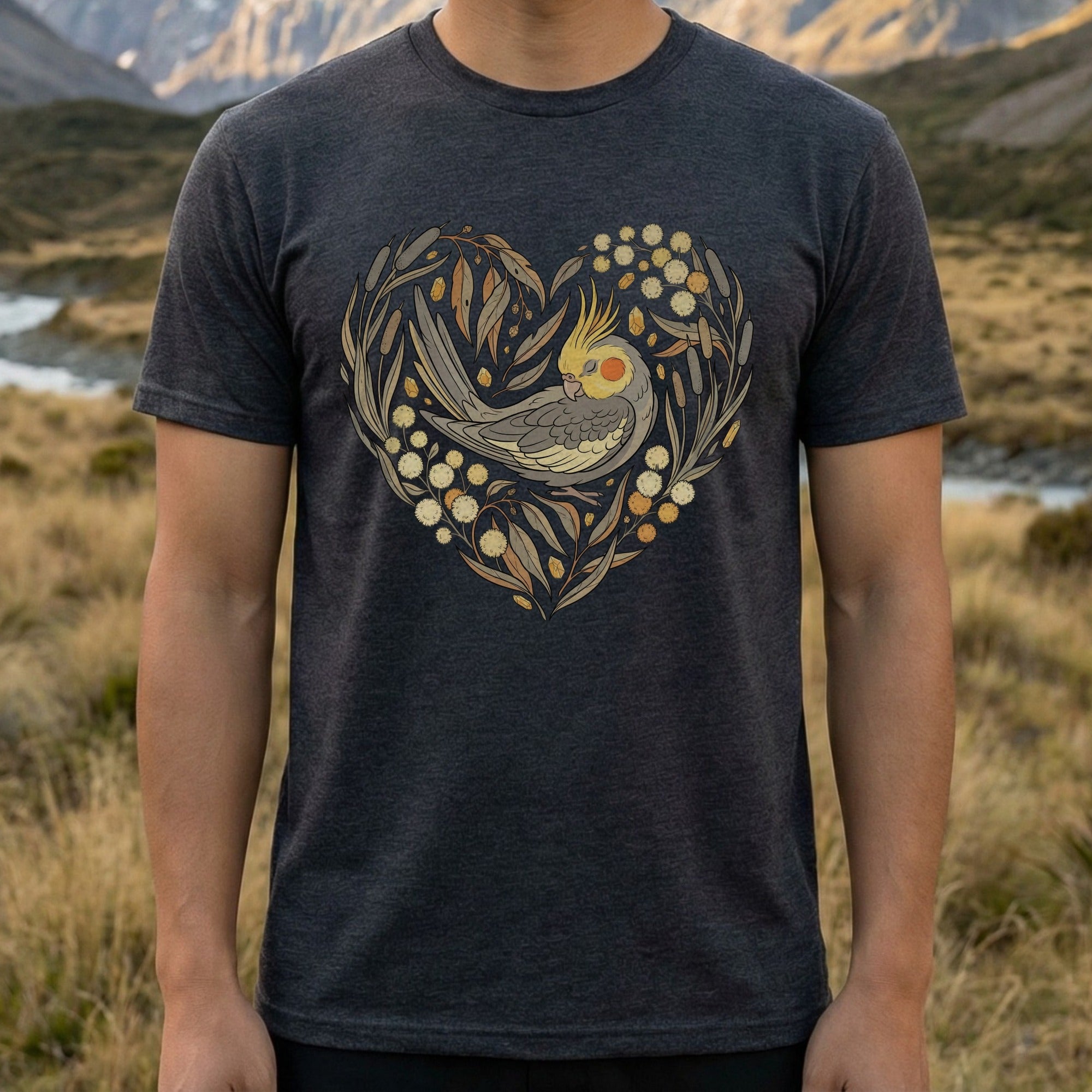 Cockatiel Heart Design T-Shirt Perfect Gift Idea