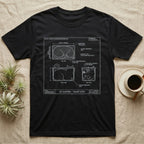 T-shirt featuring technical diagram of a domestic feline in a "liquid" state of sleep.