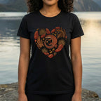 Heart-Shaped Pangolin Artwork Women's T-Shirt Product