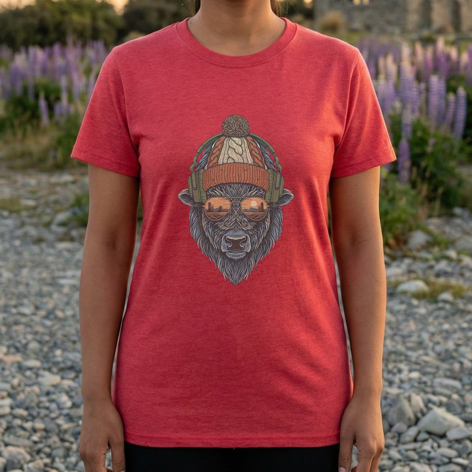 Trendy Graphic Bear Wearing Beanie T-Shirt for Anytime