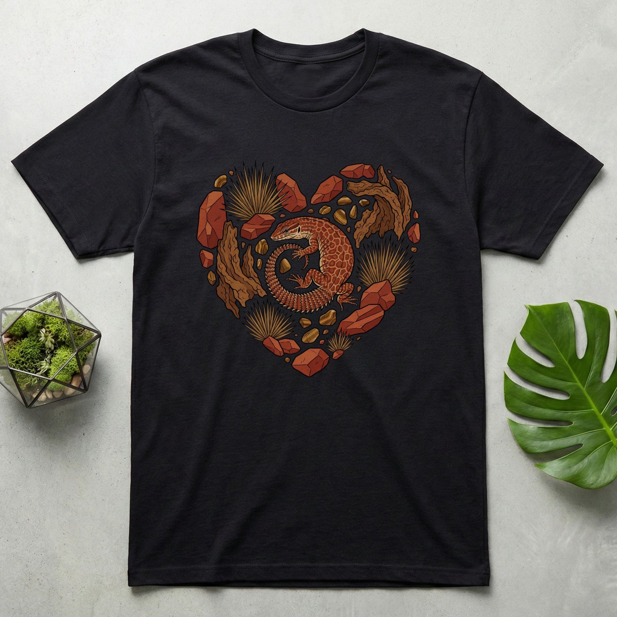 Heart Shaped Nature Scene with Pangolin T-shirt