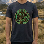 Snake and Floral Pattern Graphic Tee for Casual Wear