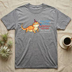 Bearded Dragon Birthday T-Shirt in Sport Grey — Sketch-style bearded dragon in a party hat holding a flag with handwritten text Happy 250th Birthday, America.