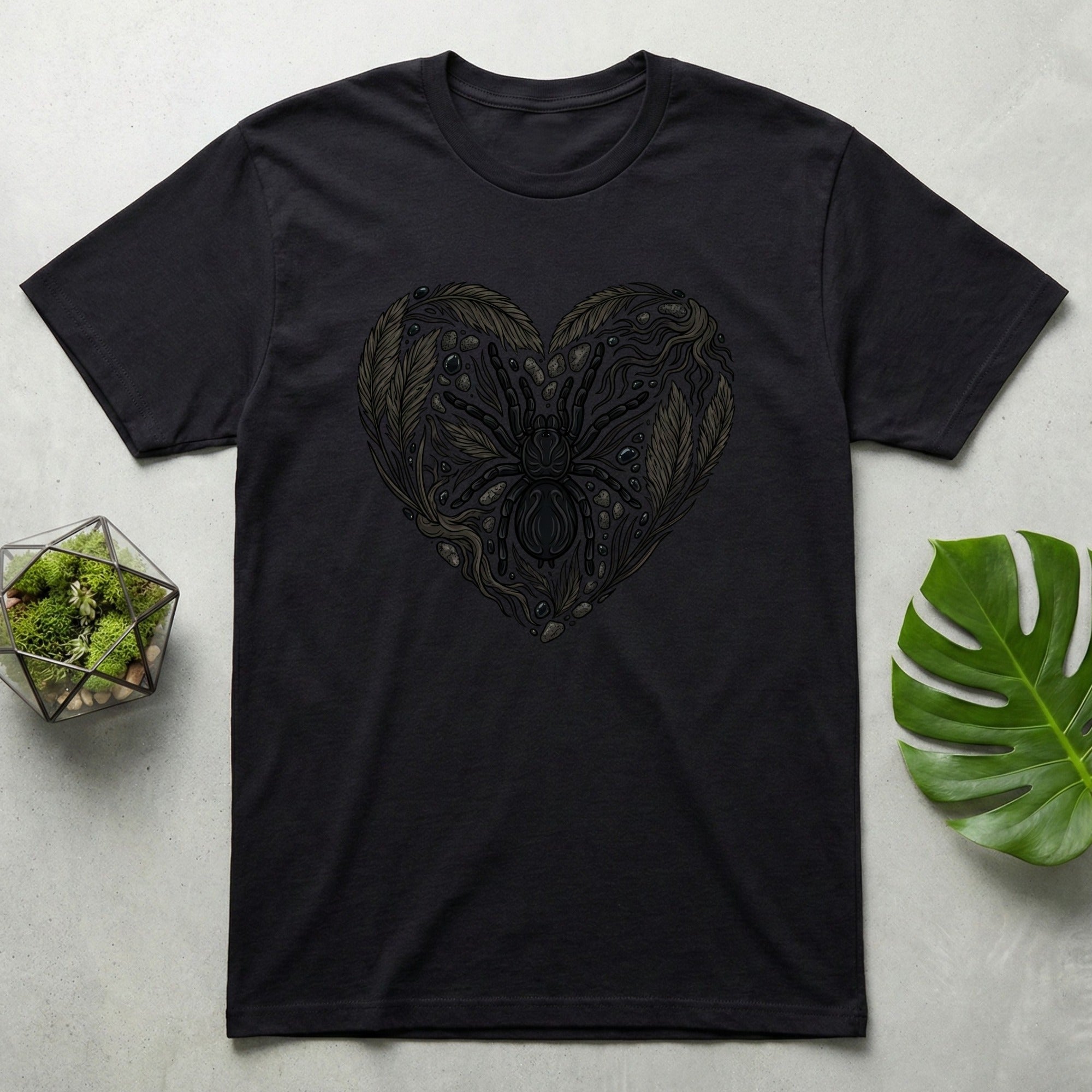 Heart-Shaped Abstract Design Graphic T-Shirt
