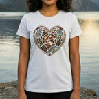 Leopard Heart Design Nature Art Women's T-shirt