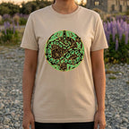 Floral and Geometric Circle Design T-Shirt Product