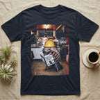 T-shirt graphic: cockroach in hard hat reads "The Ultimate Beginner's Guide to Strategic Cleaning."