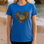 Blue T-shirt with Heart Shaped Squirrel Design