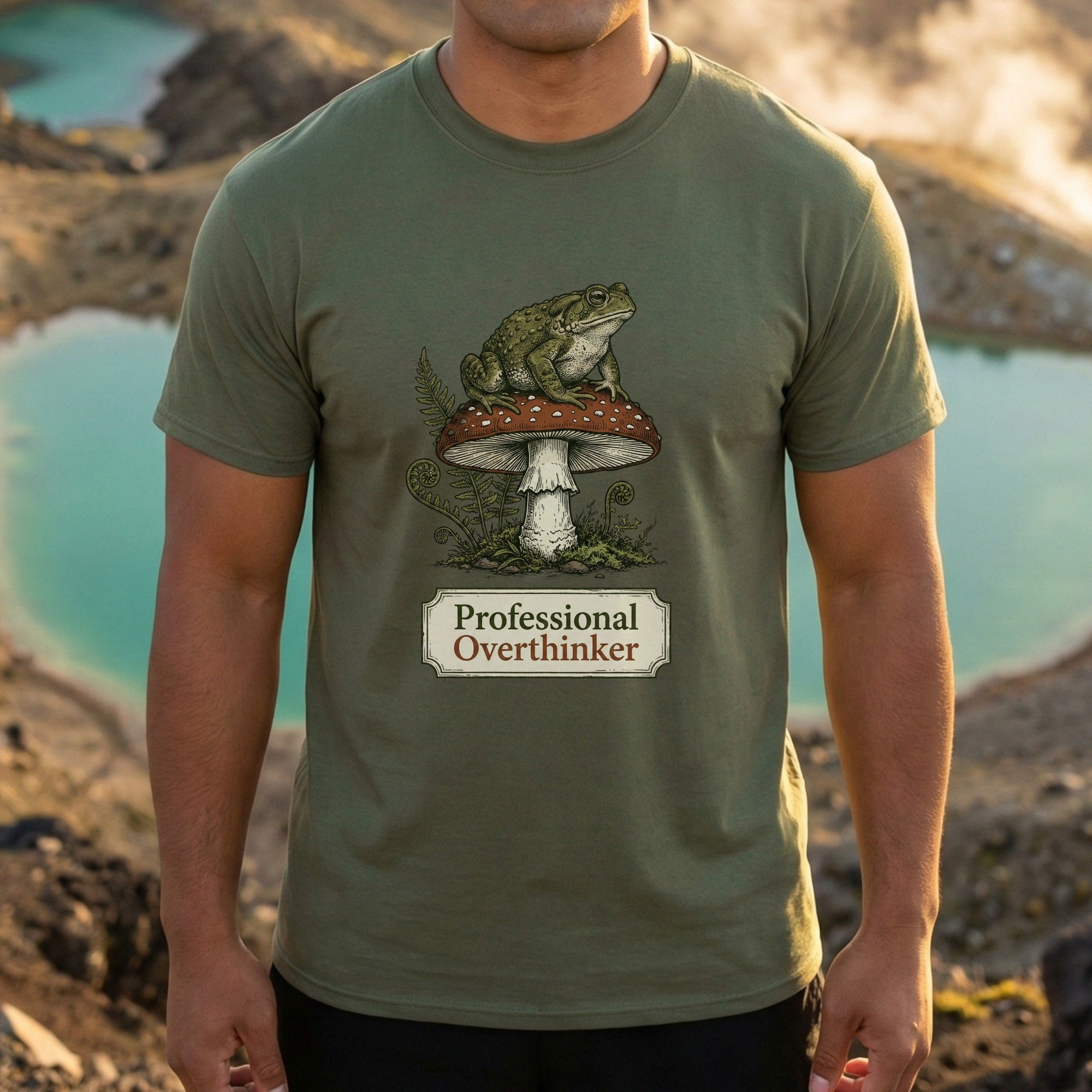 Professional Overthinker Frog Mushroom T-Shirt