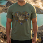Heart-Shaped Wildlife Design Graphic Print T-shirt
