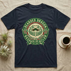 Dark t-shirt with green bearded dragon logo and "Bearded Dragon Basking Club" text.