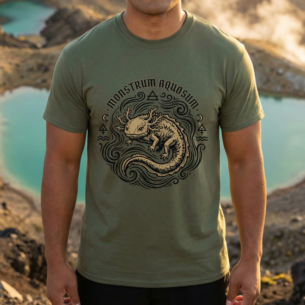 Monstrum Aquosum Axolotl Design T-Shirt Shirt