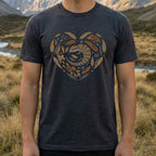 Heart Shaped Nature Inspired Design T-Shirt