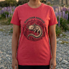 Monstrum Aquosum Design Featured on Red Shirt