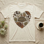 Cream t-shirt with a heart-shaped desert tortoise and plant graphic.