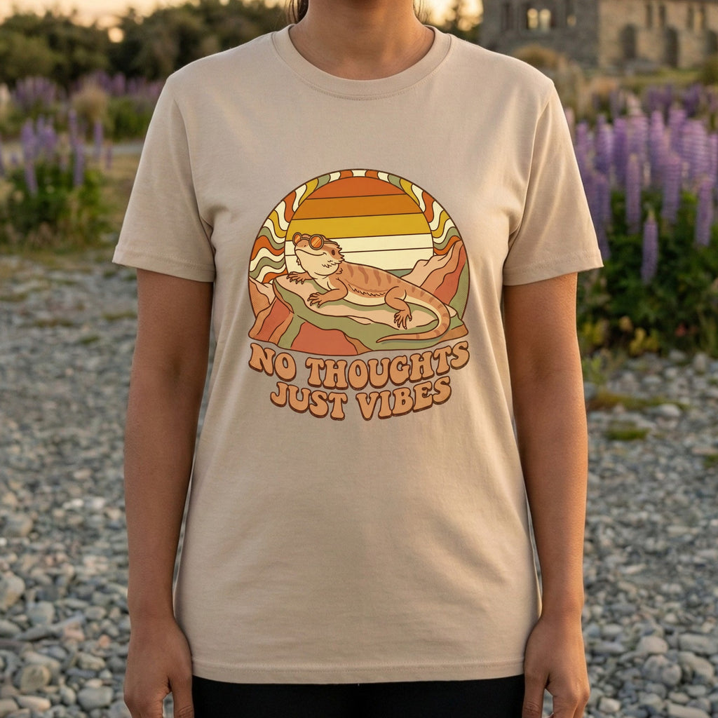 No Thoughts Just Vibes Relaxed Casual Shirt