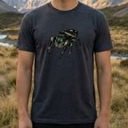 Realistic Spider Graphic on Dark Gray T-shirt Product