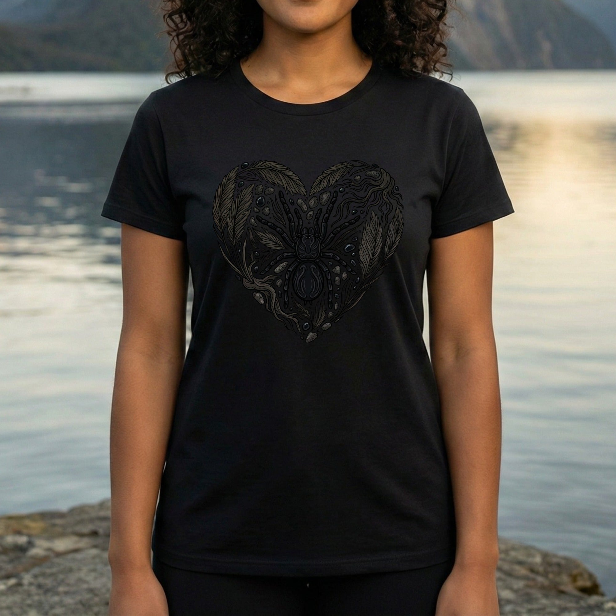 Intricate Heart Butterfly Design Women's T-Shirt