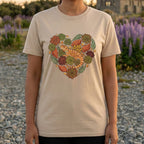 Heart Shaped Succulent and Reptile Design Shirt
