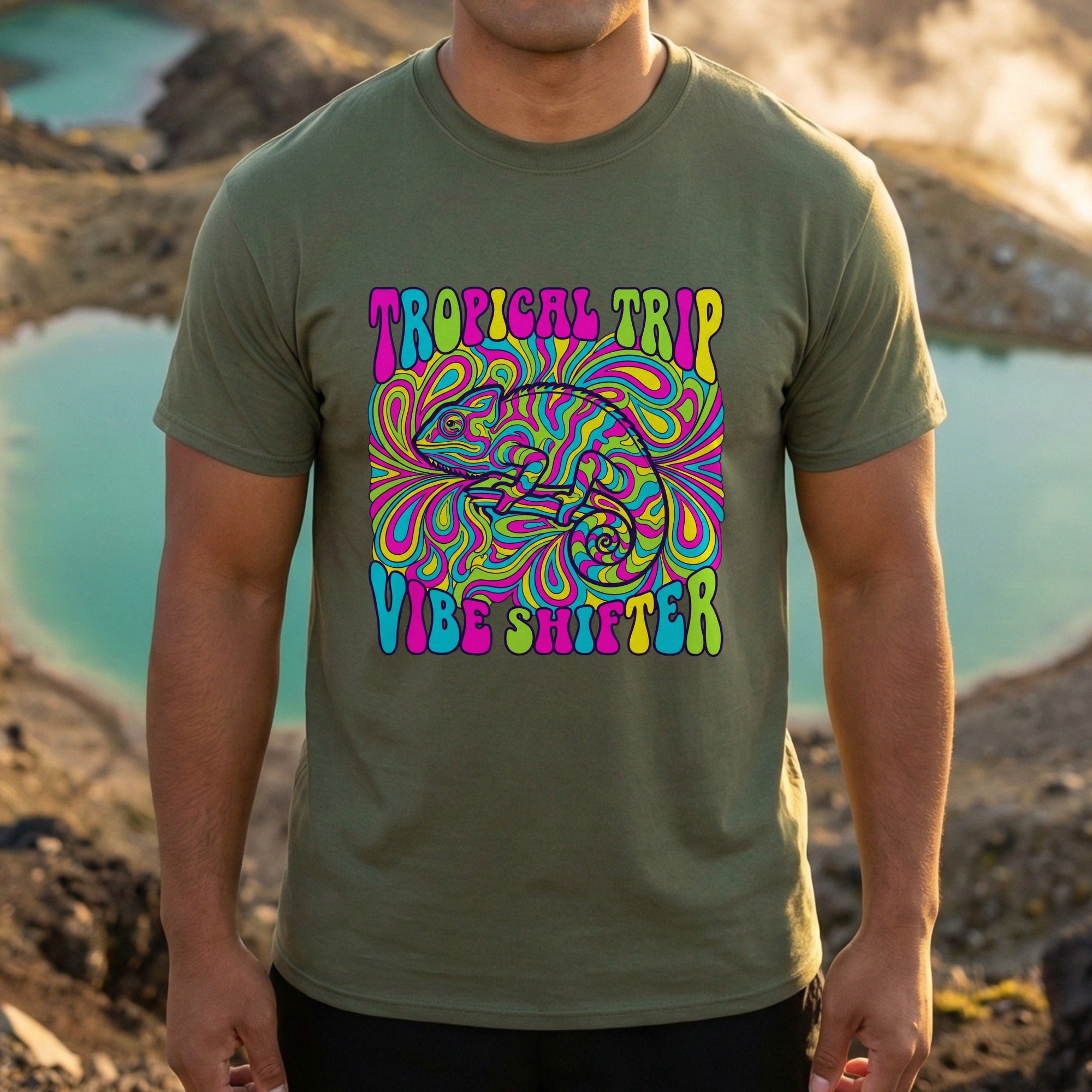 Tropical Trip Vibe Shifter Graphic Tee Shirt