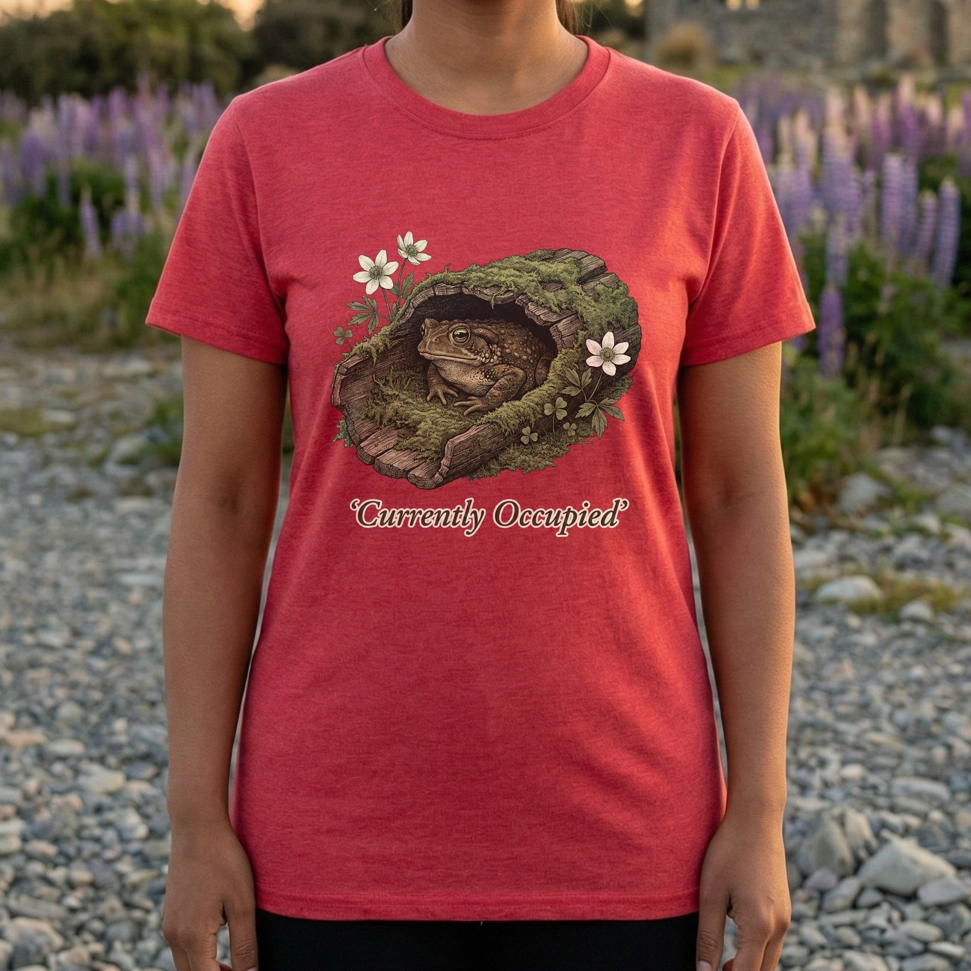 Currently Occupied Toad in Hollow Tree T-Shirt